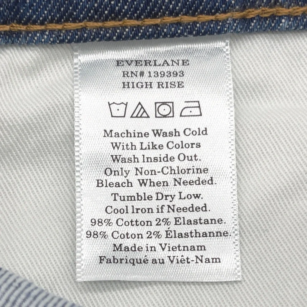 Everlane High Rise Skinny Jeans Womens 23 Stretch Minimalist Indie‎ Clean Girl